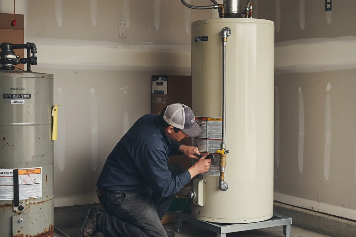 Water heater and shutoff valve replacement in Golf